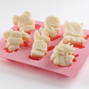12 Party Animals - Cake/Ice Cube/Jelly/Soap Making Mould十二生肖模具 - Hantastic Kids