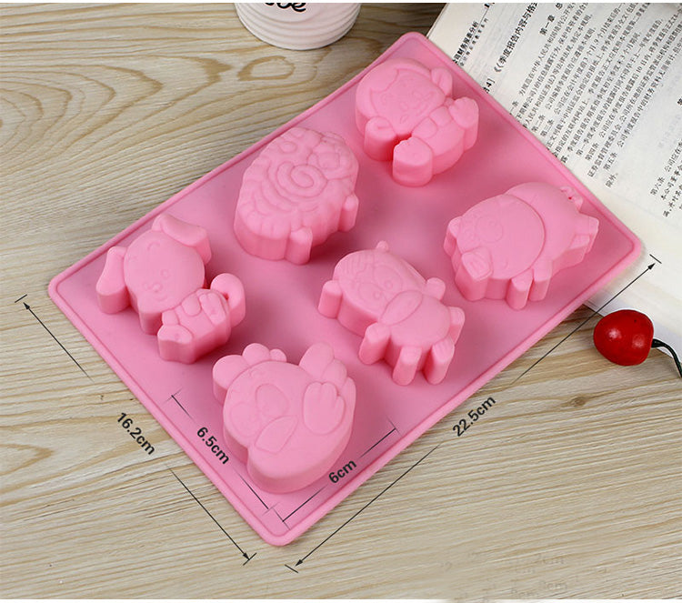 12 Party Animals - Cake/Ice Cube/Jelly/Soap Making Mould十二生肖模具 - Hantastic Kids